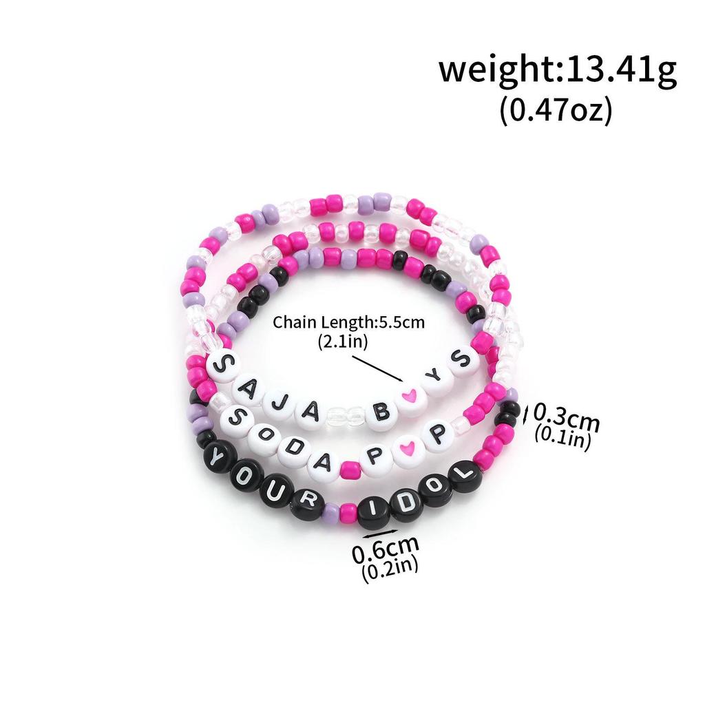 Anime K-POP Dämonenjägerin Anhänger Perlen DIY Armband
