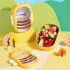 Leakproof Cartoon Bee Insulated Lunch Box - Stainless Steel Bento with Food-Grade Compartments, Thermal Meal Container for Students & Workers