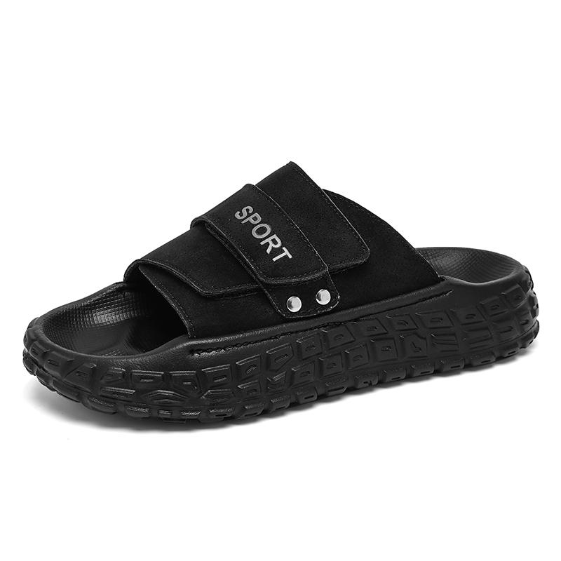 

Trendy Khaki Men s Sports Slippers Man Designer Sandals Non-slip Platform Slides For Man Summer Casual Slippers pantuflas hombre 45
