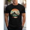European Size Vintage Hill Graphic Print T-Shirt For Men Casual Short Sleeve Tee Heavy Cotton - Comfortable Crew Neck, Soft Adorable Tees Tops