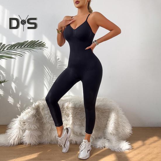 Stahovací overal pro ženy bez rukávů, body s vysokým pasem, kompresní celotělový overal s jednou částí těla