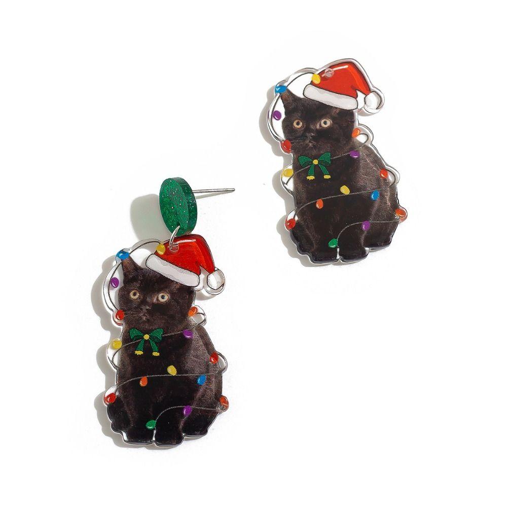 Animals Merry Christmas Earrings Jewelry Quicksand Dangle Earrings Fashion Elk Pendant  Party