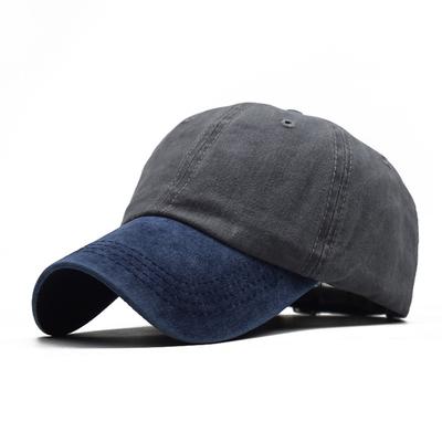 Adults and Children Parent-child Washed Pure Cotton Solid Color Light Board Baseball Cap Men's Splicing Baseball Cap