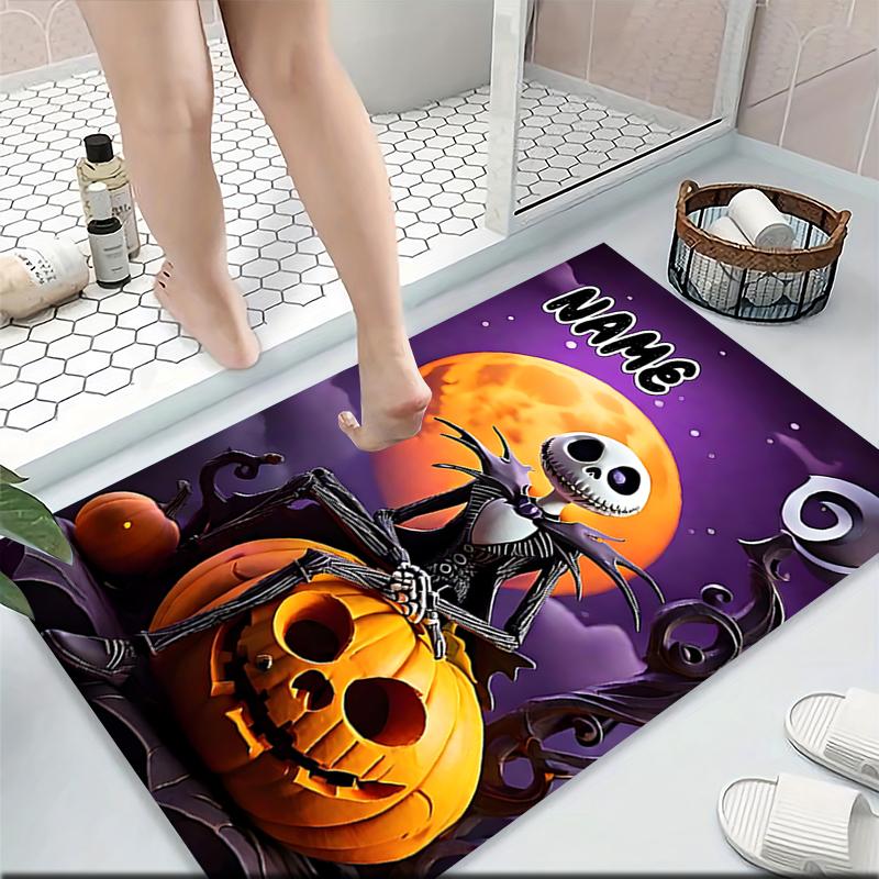 Custom Name Nightmare Before Halloween Carpet Rug Customizable Soft Washable Anti-Slip Home Living Room Sofa Mats Personalized Rug. 0909381