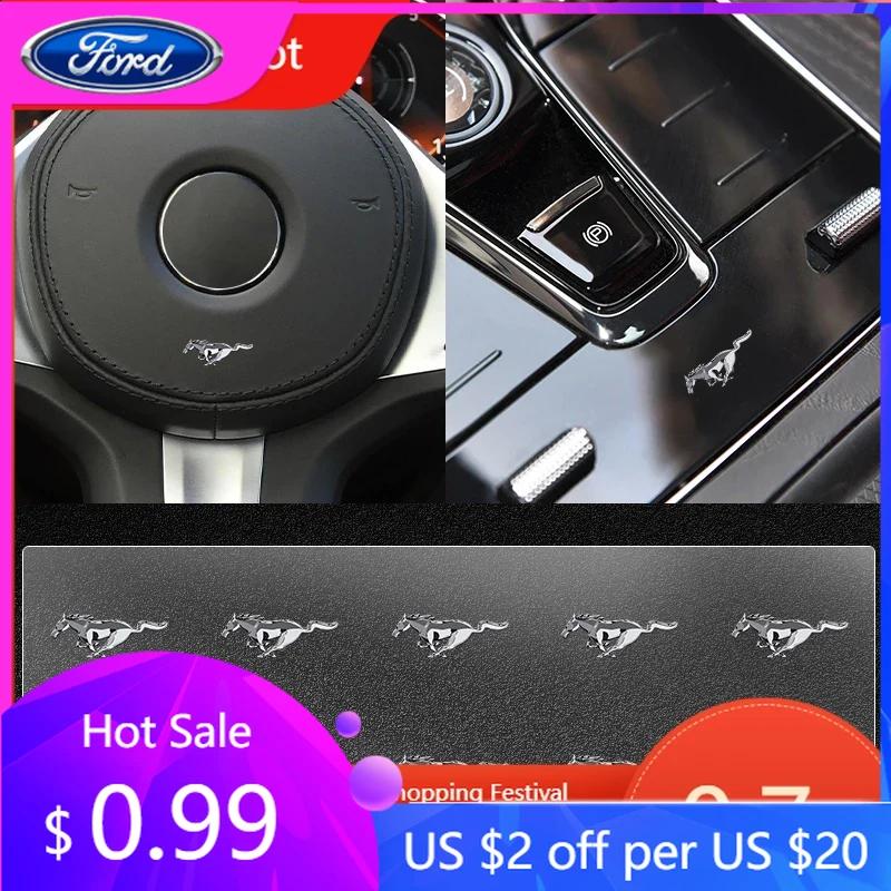 

Car Sticker 2025 Hot New Car Steering Wheel Sticker Central control Decals Emblem Badge For Ford Fiesta EcoSport Escort focus 1 1pcs
