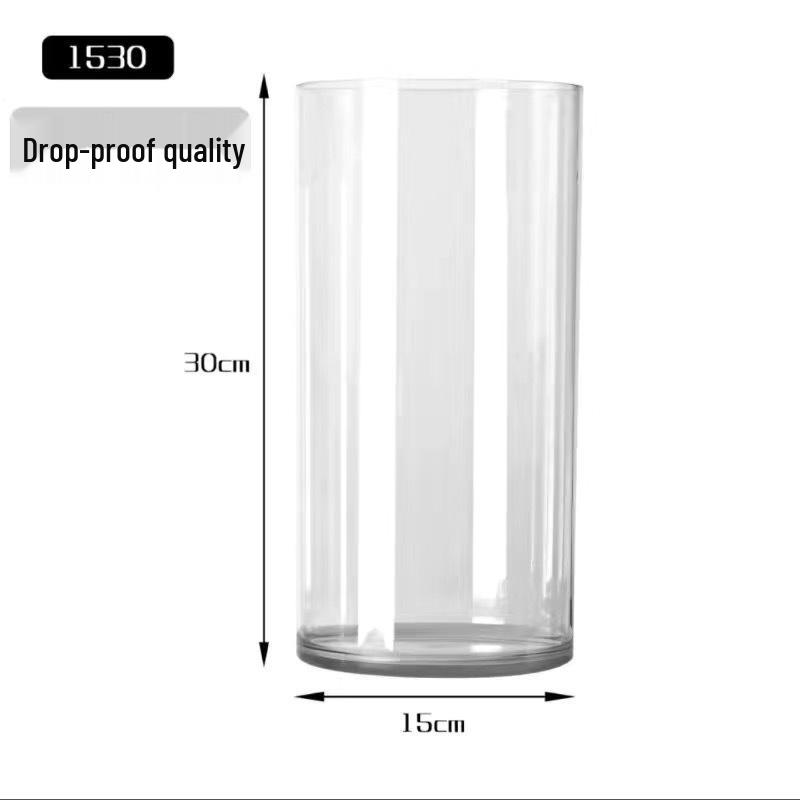 Acrylic Anti-Drop Transparent Vase for Lucky Bamboo Flower Arrangement – High-End Light Luxury Design