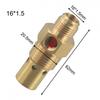 Gold Color Air Compressor Valve Brass Check Valve Male Threaded Valve