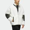 adidas Velvet Jackets Men's White Stand Collar Thickened ED1922