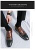 Trendy Men's Spliced Leather Oxford Shoes - Fashionable European & American Style, Large Size Available