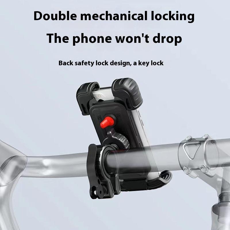 New Innovations 2025 Sturdy Anti-Shake Bicycle Cycling Motorcycle Metal Mountain Bike Cell Phone Holder