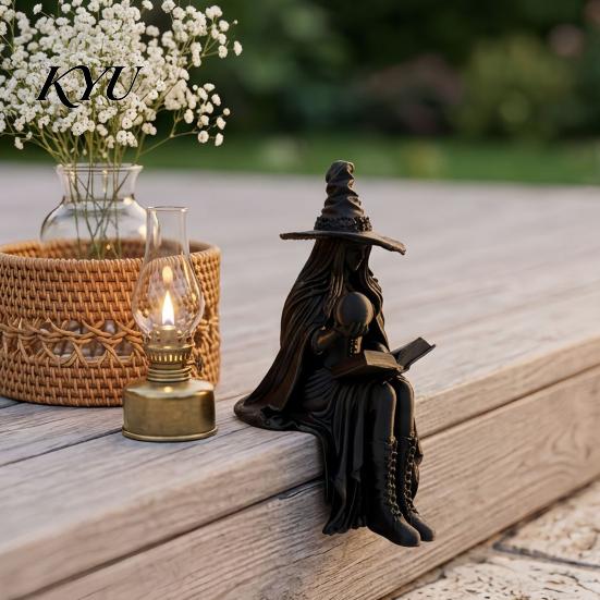 Gothic Witch Figurine 3D Printed Fortune Teller Figurine, Halloween Mystic Gypsy Statue for Shelf Unique Holiday Gift Tabletop Display, Sculpture with