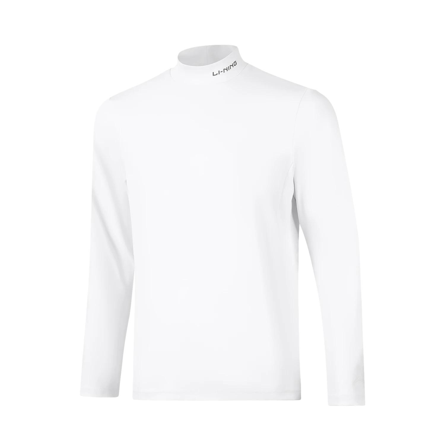 Li Ning T Shirts Men s Standard White Stand Collar Moderate Straight Fit ATLV349-5 XXL