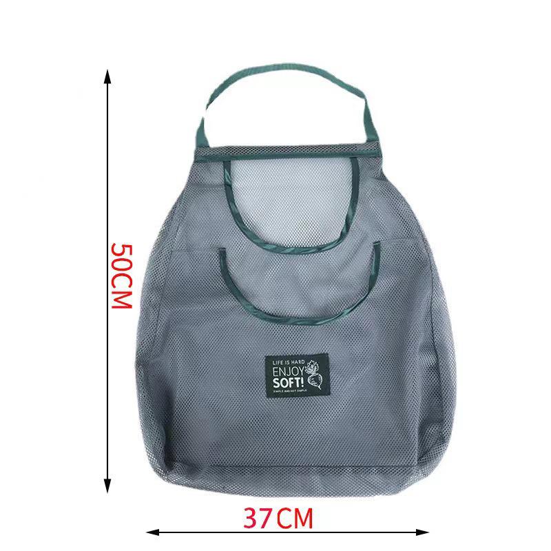 Garbage Bag Storage Box Bag Wall Hanging Bag Washable Mesh Storage Bags Plastic Bag Holder Dispenser Kitchen Tools