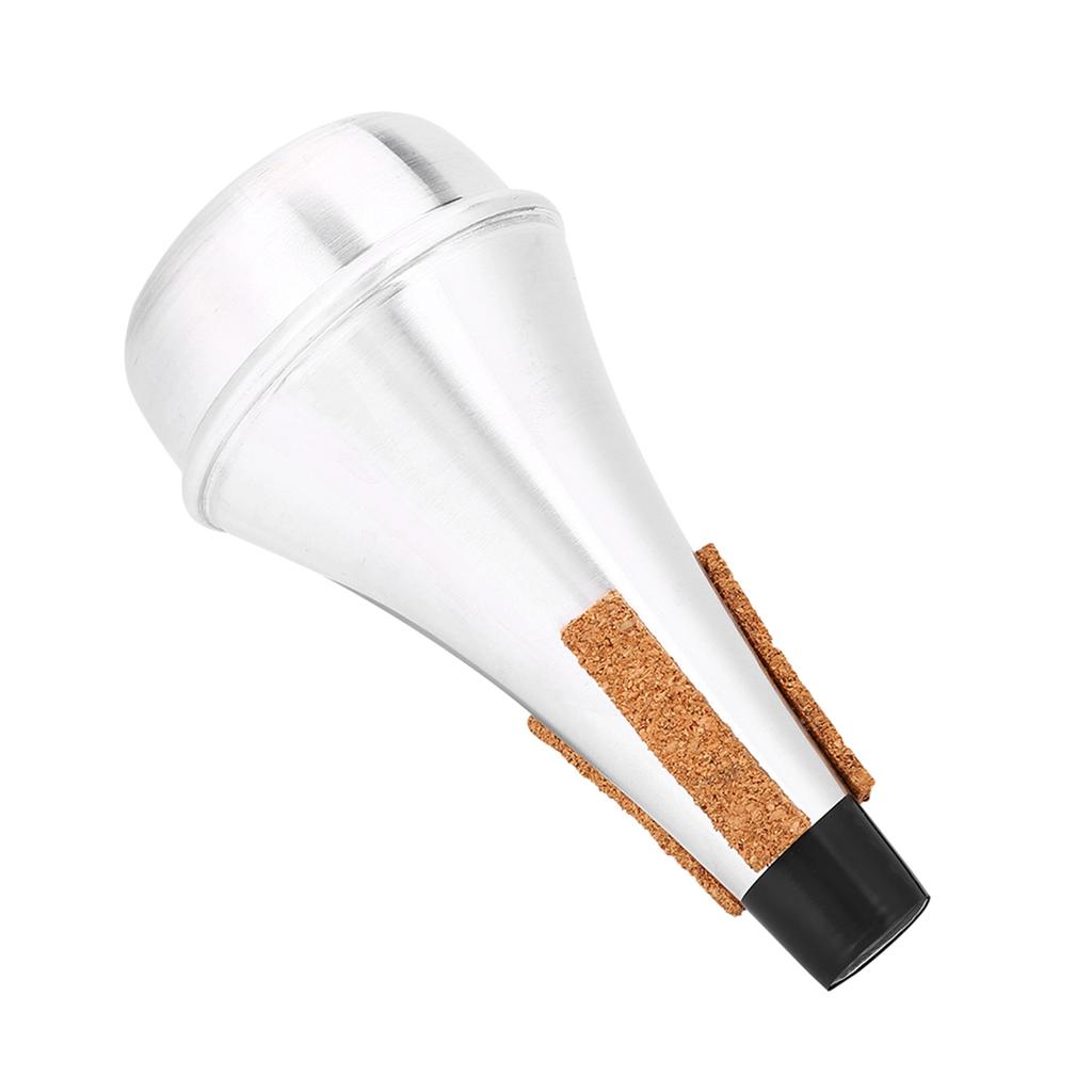 Aluminum Alloy &Cork Strip Practice Trumpet Mute Lightweight Musical Instrument Part Accessory