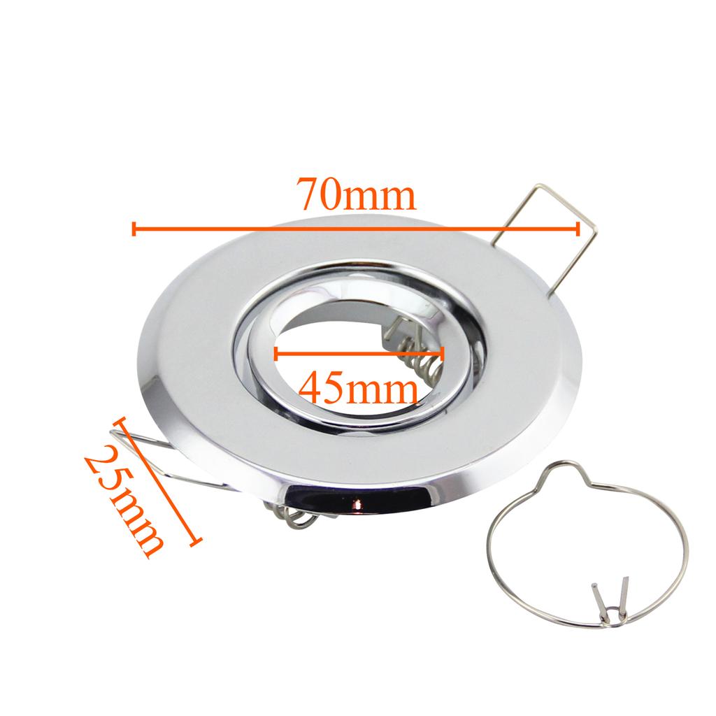 8/12 Pcs Replaceable MR11 Downlights LED Spotlights Nickel Chrome LED Lights Adjustable Light Frame Lighting