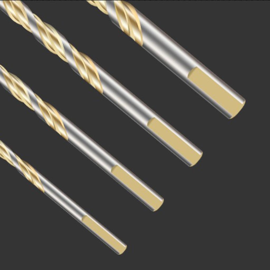 10-Piece HSS Coated Triangle Twist Spiral Drill Bit Set for Enhanced Performance