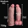 Realistic Vein Texture Silicone Dildo, Ultra Soft Liquid Silicone, Strong Suction Cup, Lifelike Skin Feel, Hands-Free Design, Multi-Size Collection