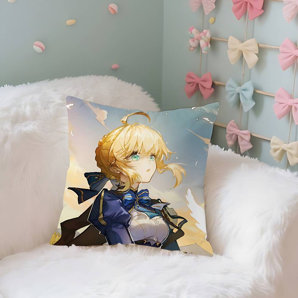 Fate Anime Pillow Case Throw Pillow Cover Nordic Vintage Style Cushion Covers Home Living Room Sofa Couch Seat