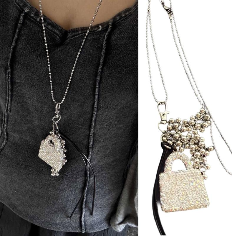 Handbag Pendant Necklace For Women Stylish Layering Jewelry Lightweight Design Neckchain Unique Everyday Accessory