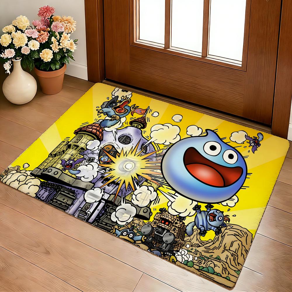 M-Morimori Dragon Anime Floor Mat Cozy Flannel Soft Thick Non-Slip Mat For Living Room Bedroom Kitchen Decor Rugs