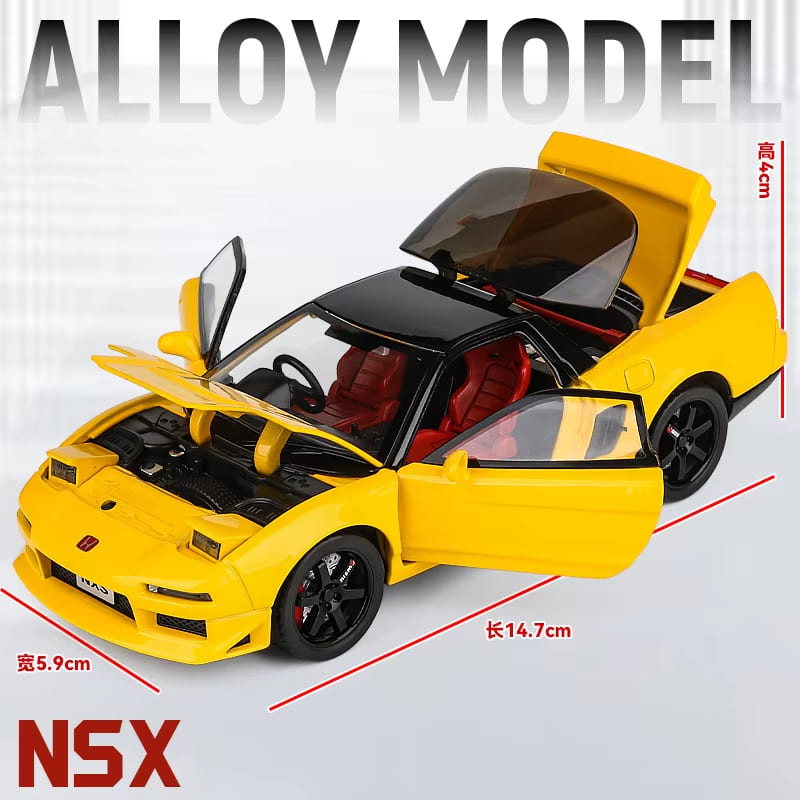 1:32 Honda NSX Slitinový sportovní vůz Model z tlakově litého kovu Autíčko Super Sportovní Model Simulace Zvuk a Světlo Natahování Dětská Hračka Dárek pro Chlapce