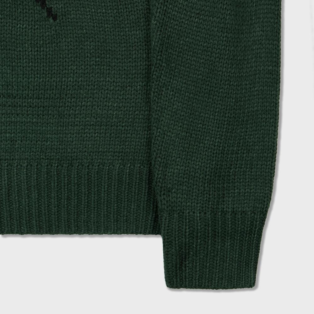 AMFEAST Chunky Funky Argyle Sweater Green