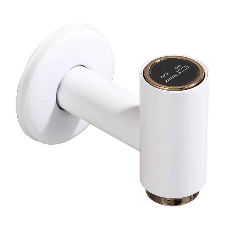 1PC Brass Bibcock White Gold/Black Gold Button Mop Pool Faucet Single Cold Water Spout Quick Open Tap Balcony Toilet