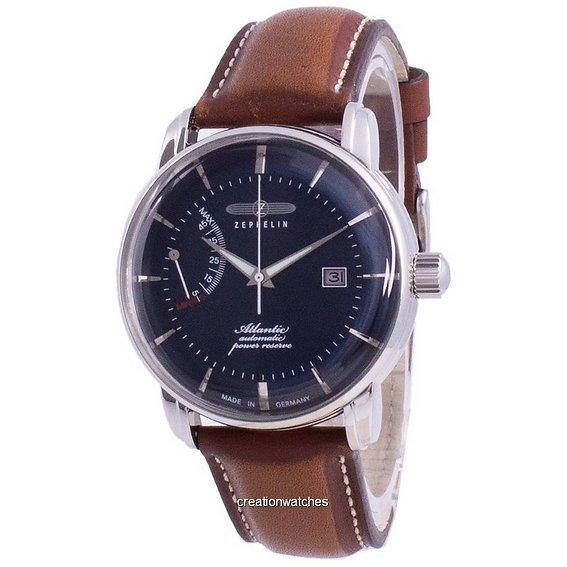 Zeppelin Atlantik Blue Dial Leather Strap Automatic 8462-3 84623 Мужские часы синий
