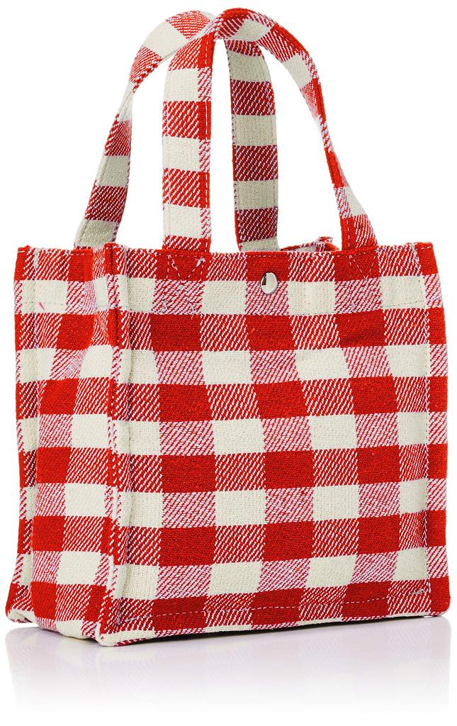 Milkfed GINGHAM MINI TOTE BAG 103202053006 Red Women's