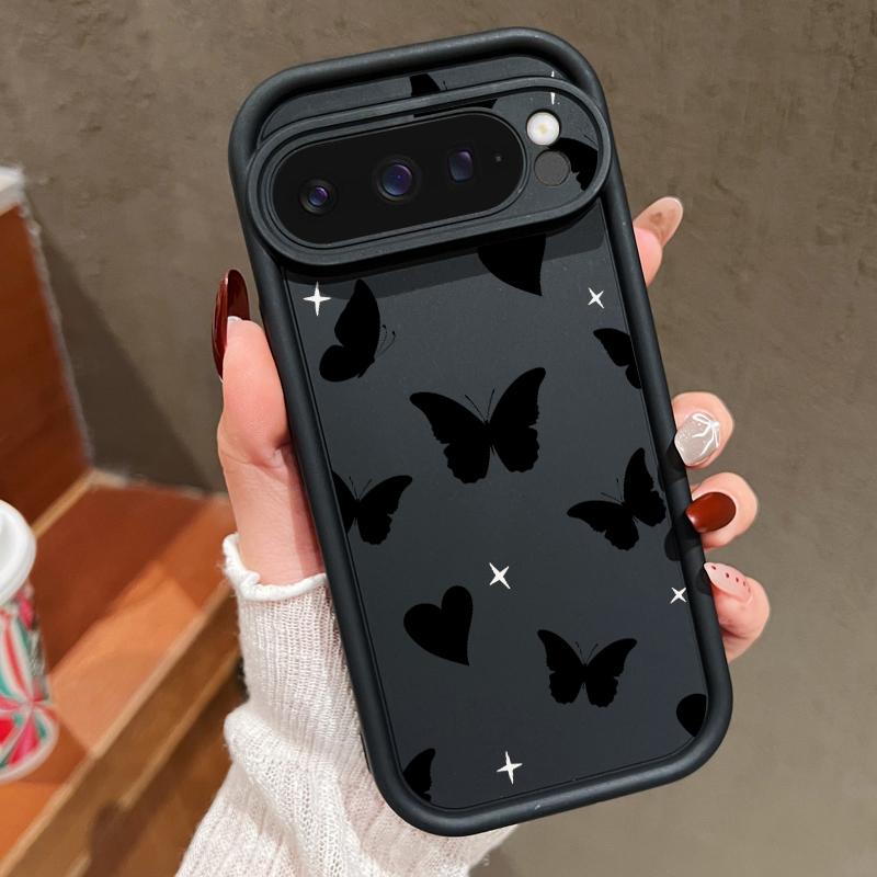 

Ударопрочный чехол для телефона TPU с принтом Love Hearts для Google Pixel 9 Pro XL 8 Pro 8A с рисунком бабочки, защитный чехол для объектива, мягкий матовый бампер Google Pixel 9 Pro XL чёрный