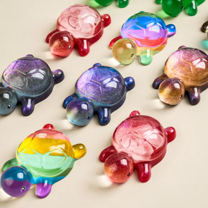 Niedliche kleine Meeresschildkröte-Silikonform, DIY-Epoxidharz-Gussform, 3D-Tierkristall, UV-Kleber, Herstellung von Formen, Mini-Tischdekoration