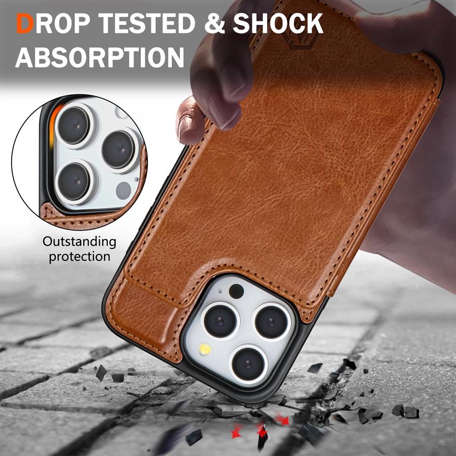 Wallet RFID Blocking Layer Protect Anti-Theft Magnetic Leather Case For iPhone 15 Pro Max 14 Plus 13 12 11 SE 2022 X XS XR 8 7