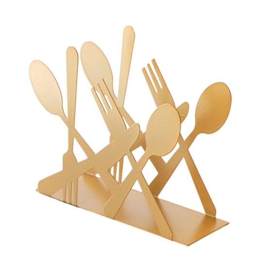 Moderne stående serviet holder til bord Metal serviet dispenser med bestik/vinglas design til køkken Spisestue Restaurant