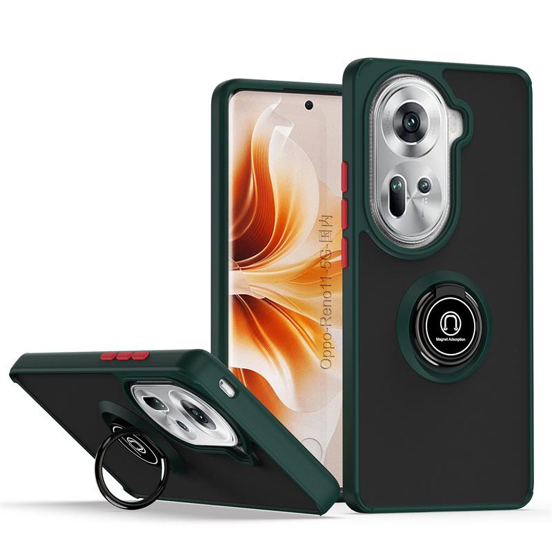 Armor Case for OPPO Reno 11 Pro 5G Reno11 F 11F Reno 10 Pro+ 8 8T 5G Cover Magnetic Ring Stand Holder Business Full Protection
