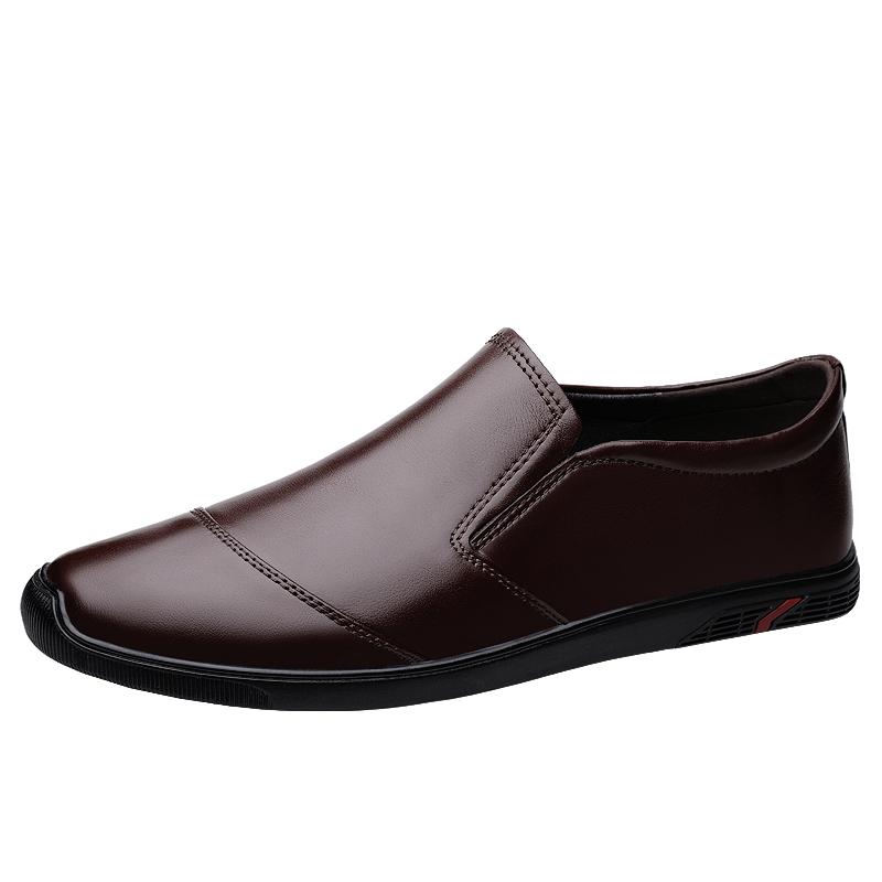 Módní ležérní boty z pravé kůže Pánské ležérní ploché boty Pánské kožené měkké boty Pánské mokasíny