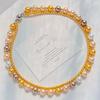 New Chinese-style retro Melard high-gloss mixed-color double-layer pearl necklace, a high-end sweater chain and clavicle chain for women