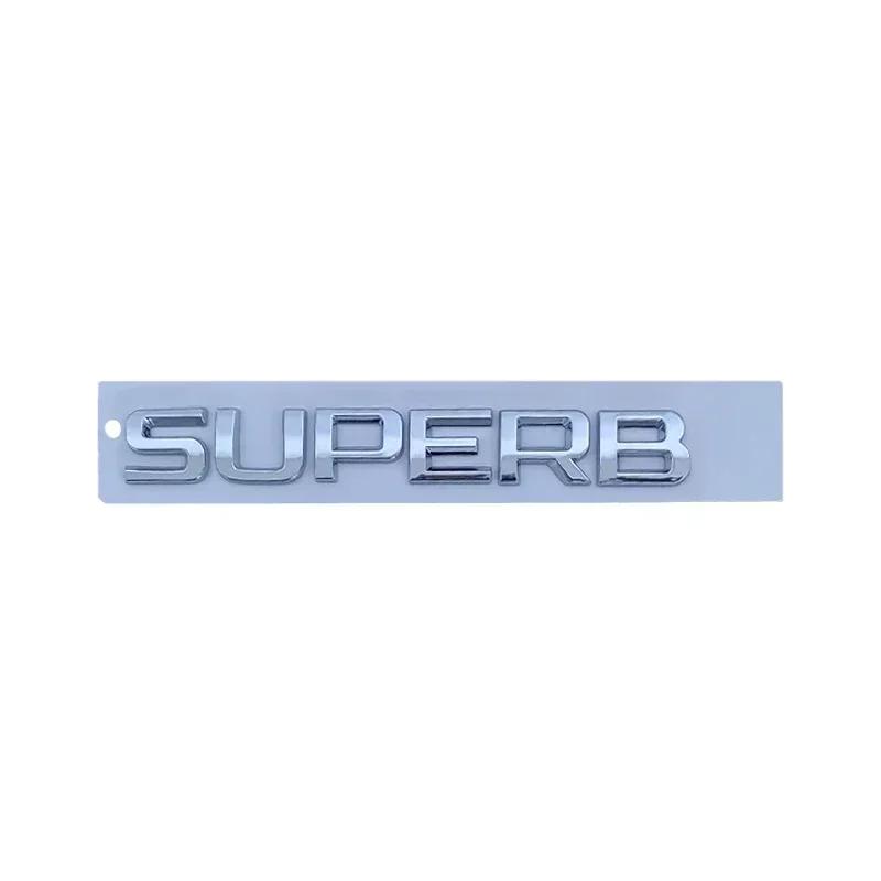 AAABV1 Auto-Buchstaben-Plakette Außen für Skoda Superb Octavia 2023 2024 Heckaufkleber Kofferraumaufkleber Emblem Auto-Modifikationszubehör