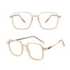 Photochromic Anti Radiation large frame Glasses Shades Transition Eyeglasses Korean Replaceable Lens women resistant Glare flat mirrors Eyewear
