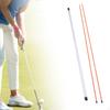 2 pezzi di bastoni per l'allineamento del golf con tubo di stoccaggio per la pratica dello swing completo