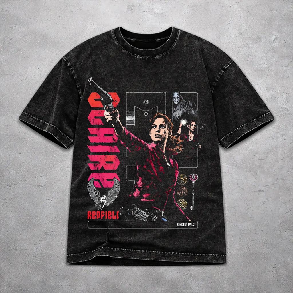 Claire Redfield T Shirt Harajuku Style For Men Women 100 Cotton Tshirts Tee Tops