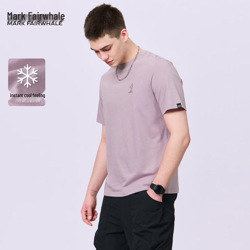 Mark Fairwhale Men s Applique Embroidery Cool-Feel Short Sleeve T-Shirt S