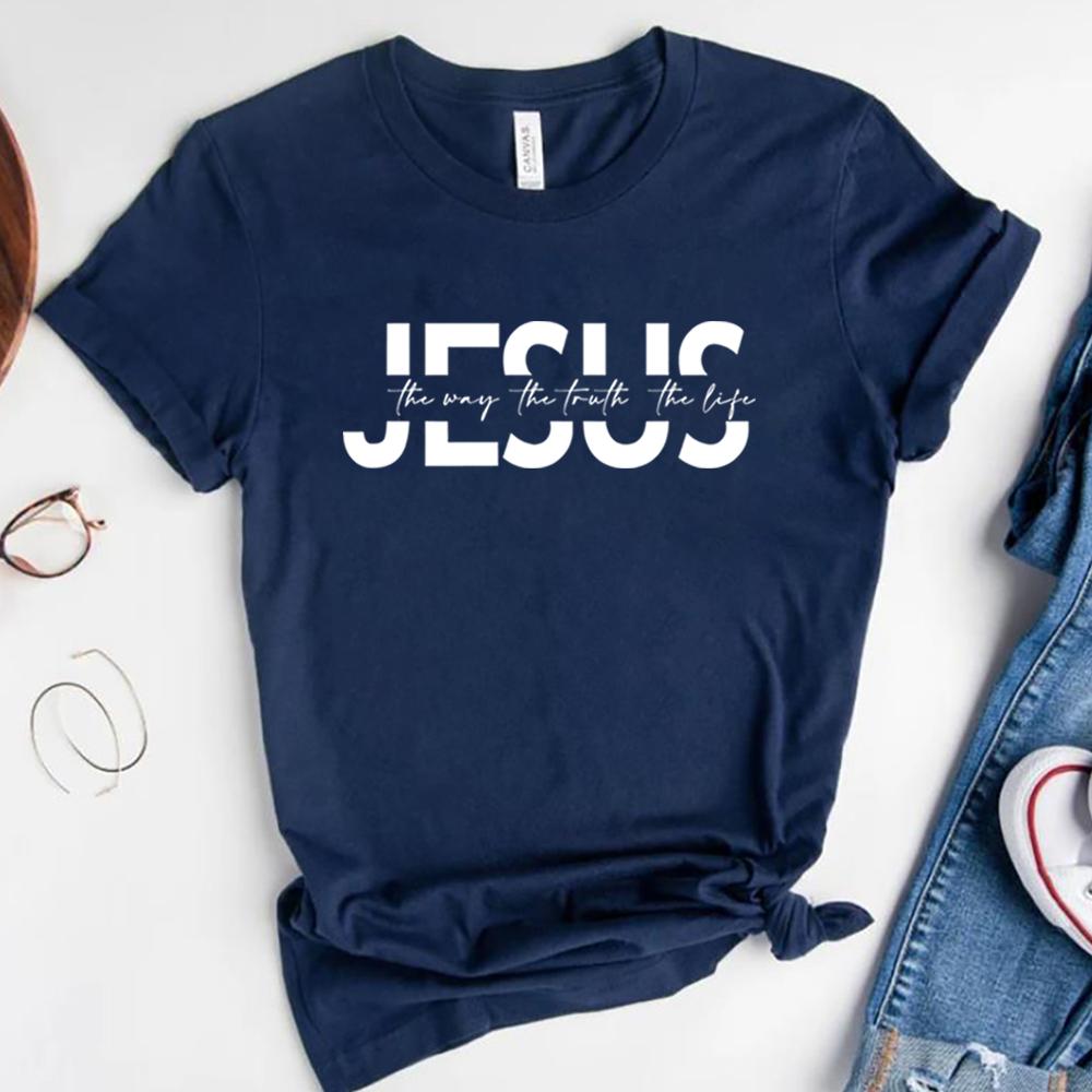 Jesus Tshirt Christian Religious Shirt Bible Verse Tees Motivational Christian Shirts Jesus Faith Tshirt Vintage Aesthetic Tops