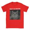 Men's Wait I'm Goated Meme Cat T Shirts 100% Cotton Clothes Funny Short Sleeve Round Collar Tees New Arrival T-Shirt