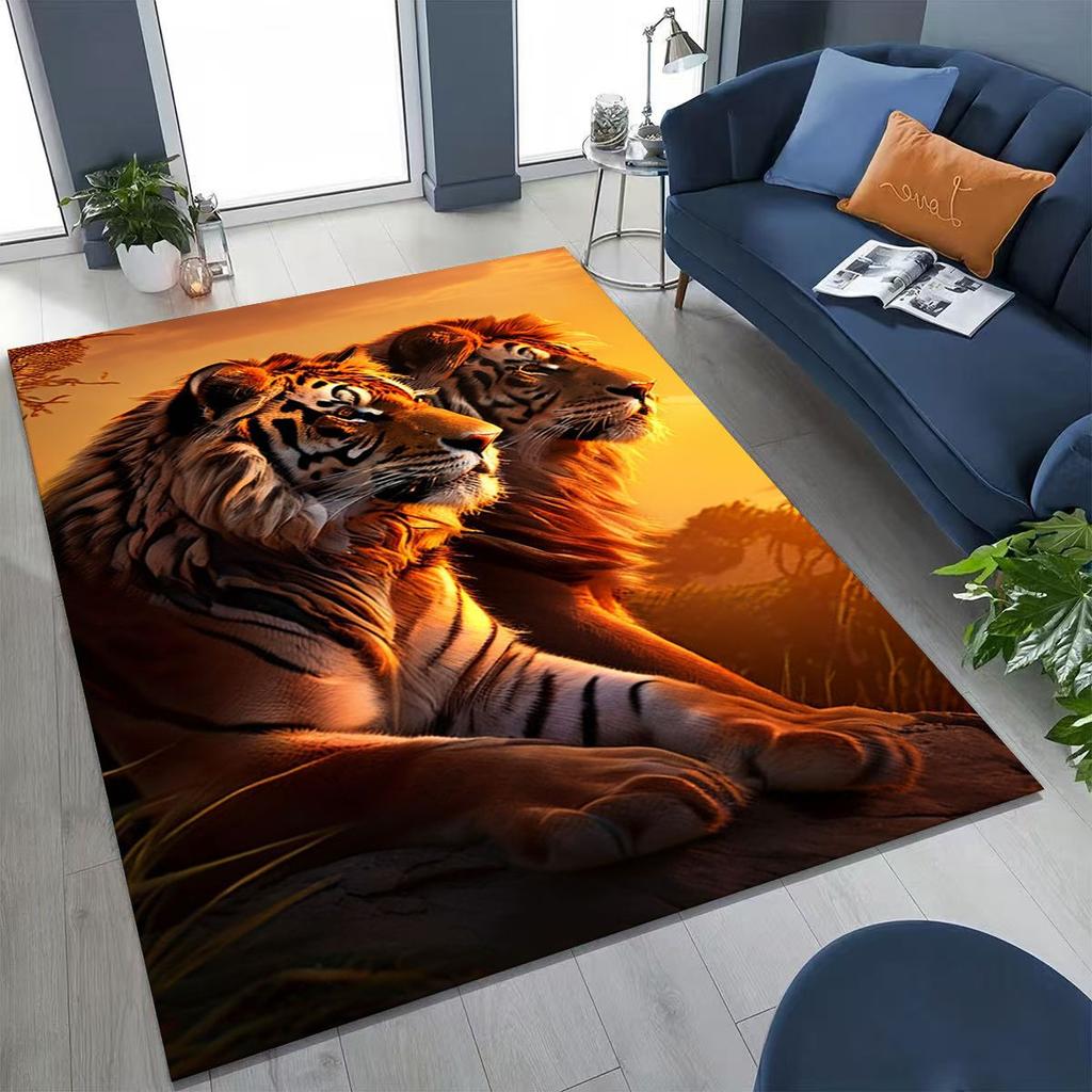 27 Style Wild Animal Tiger Beast Cartoon Rug for Bedroom Living Room Sofa Home Doormat Decor, Large Kid Play Non-slip Floor Mat