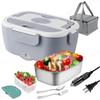 Stainless Steel Dual Voltage Self-Heating Lunch Box with 304 Vacuum Insulation