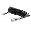 3 Meters Recoil Air Hose Black Reinforced Abrasion Resistant Inflator Extension Tube with Bend