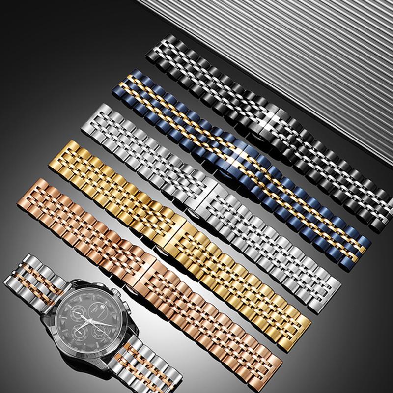 22mm 20mm Stainless Steel Strap For Samsung Galaxy Watch 7 6 4 5 45mm Gear S3 46mm 42mm Active2 40 44mm Band for Amazift BIP 2 GTR Metal Bracelet