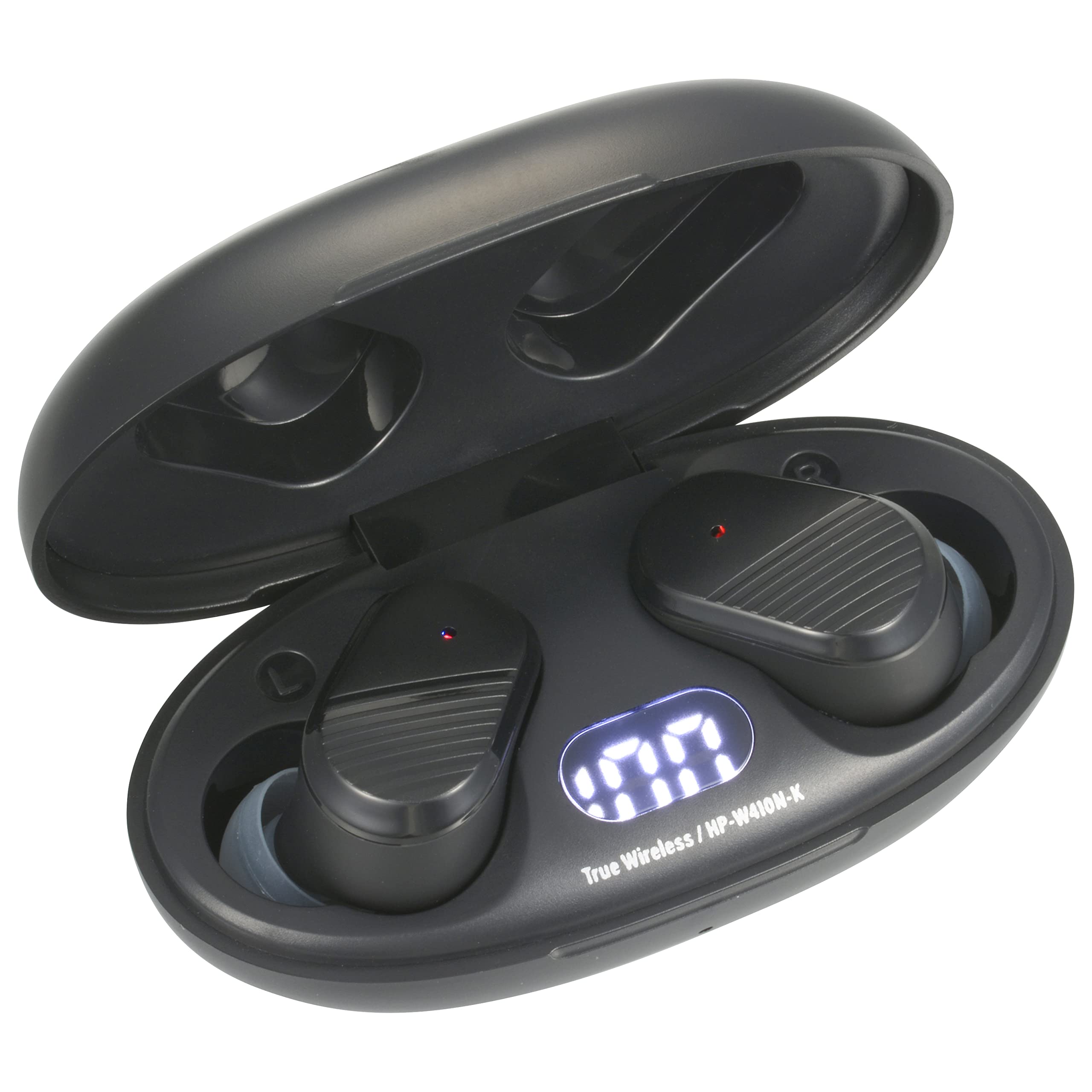 

OHM Electric AudioComm True Wireless Earbuds, In-Ear Control, Smartphone Calls, Auto Pairing, Role Swap Function, Black, HP-W410N-K (Product Code: