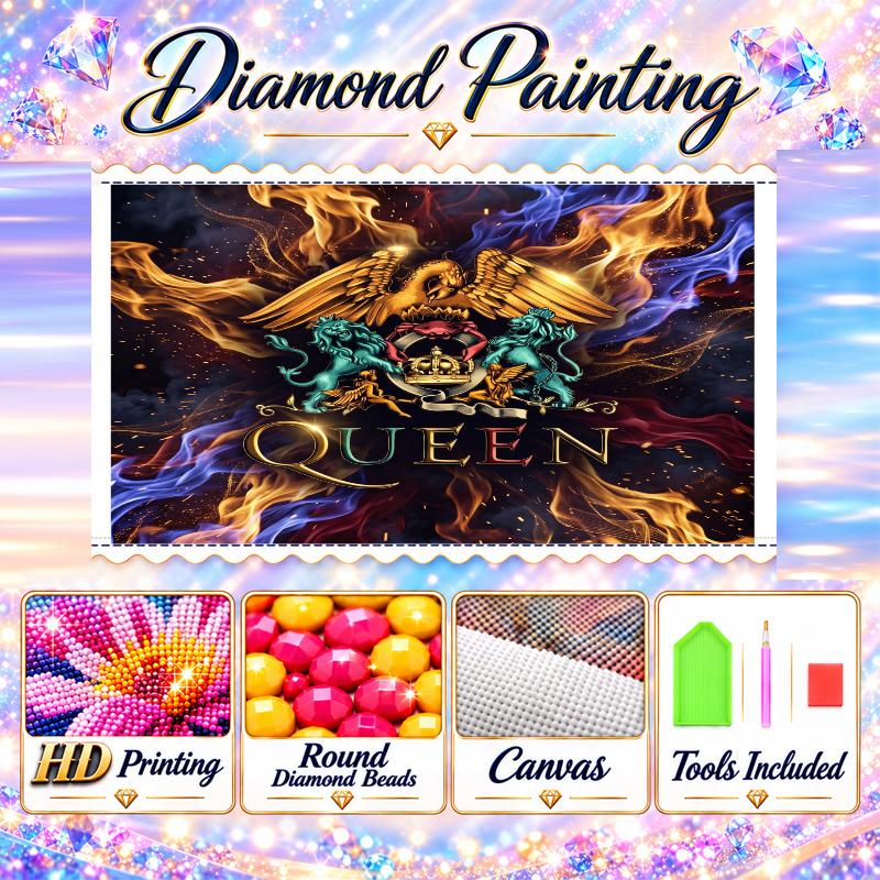 Queen Diamond Painting Kit 5D Full Drill DIY Diamond Mosaic Wall Art Home Decor
