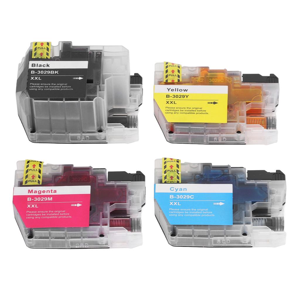 4 Stück Tintenpatrone BK C M Y Reibungslose Ausgabe Klarer Druck Druckpatrone mit Tinte für Drucker MFC J5830DW